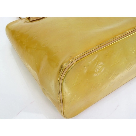 Louis Vuitton Shiny Yellow Tote with Tan Handles - Picture 4 of 12
